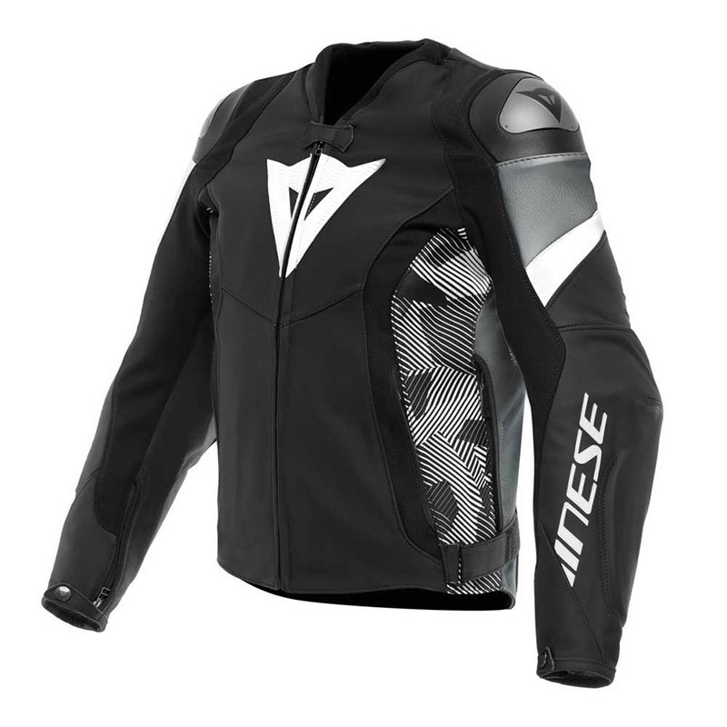Giacca pelle Dainese AVRO 5 Black white leather jacket