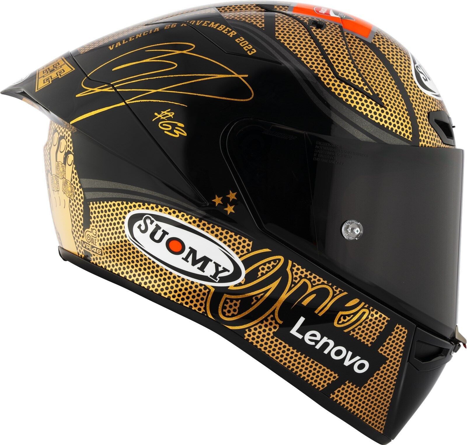 Casco Suomy S1-XR GP BAGNAIA WORLD CHAMPION 2023 GOLD LIMITED EDITION helmet casque