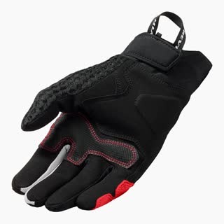 Guanti Revit Veloz black red gloves