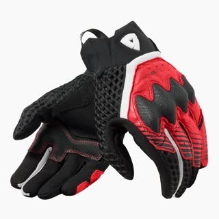 Guanti Revit Veloz black red gloves