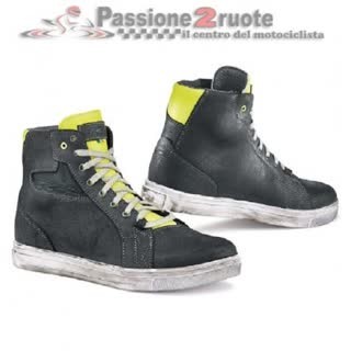 Scarpe Tcx Street Ace Waterproof Light Black Yellow Fluo