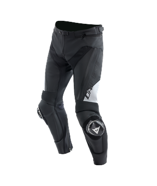 Pantaloni pelle Dainese Delta 4 black white leather pants