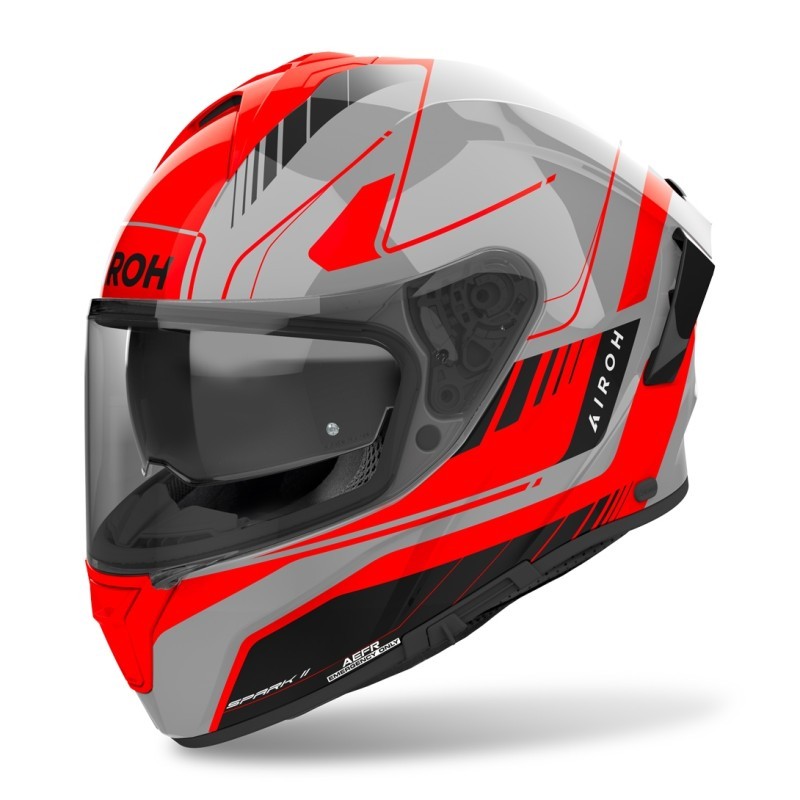 Casco integrale Airoh Spark 2 Chrono Arancione Lucido helmet casque