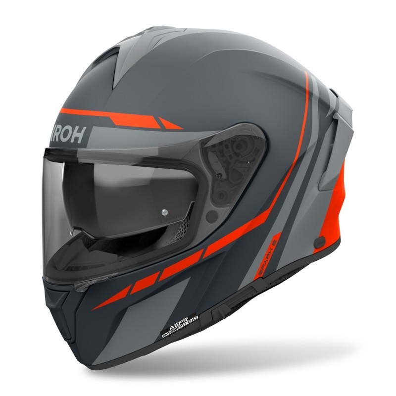 Casco integrale Airoh Spark 2 Spinner Arancione Opaco helmet casque