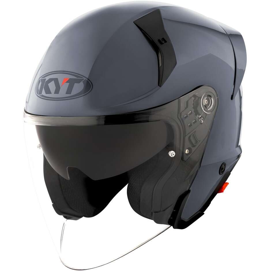Casco jet KYT TT-R JET Grigio Cemento Lucido helmet casque