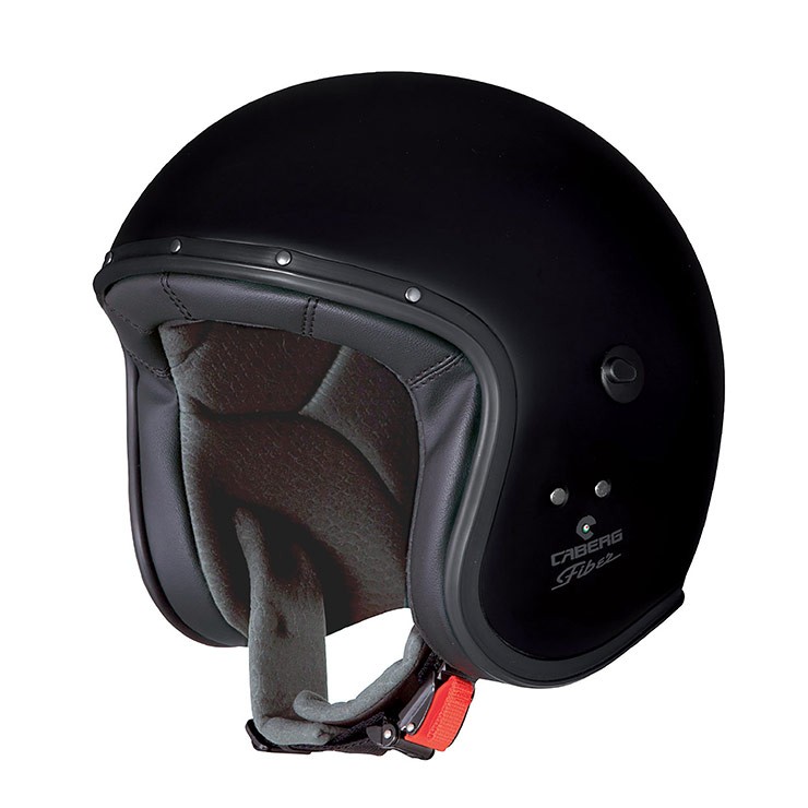 Casco jet fibra Vintage Caberg Freeride X nero opaco black matt scrambler custom cafe racer helmet