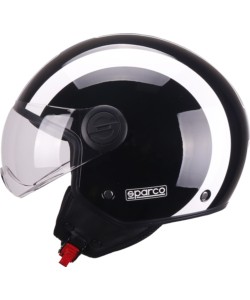Casco Jet Sparco SP601 Nero Bianco Lucido helmet