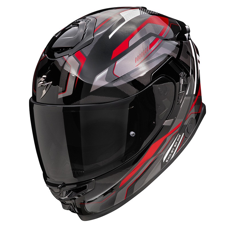 Casco integrale Scorpion Exo-GT Sp Air Augusta Nero Rosso helmet casque