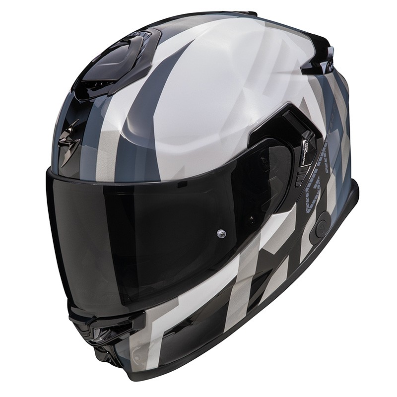 Casco integrale Scorpion Exo-GT Sp Air Touradven Bianco helmet casque