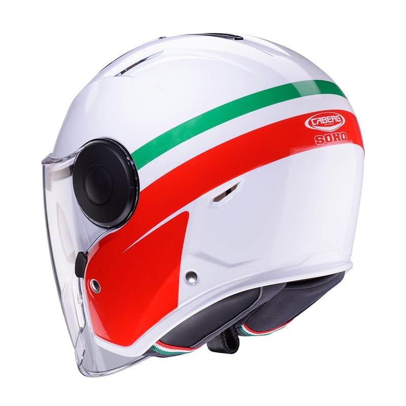 Casco Caberg Soho Zephyr BIANCO ROSSO VERDE WHITE RED GREEN HELMET