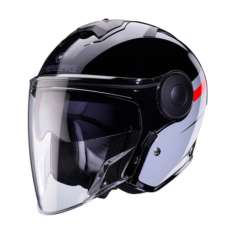 Casco Caberg Soho Zephyr BLACK GREY RED HELMET