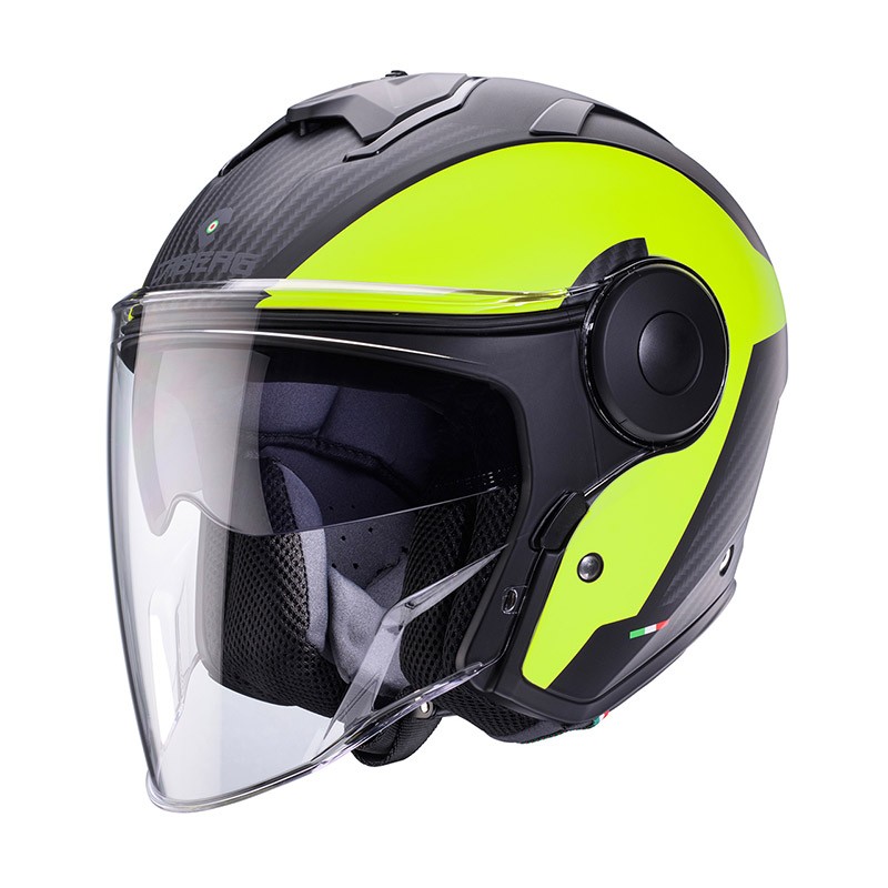 Casco Caberg Soho MILANO BLACK MATT YELLOW HELMET