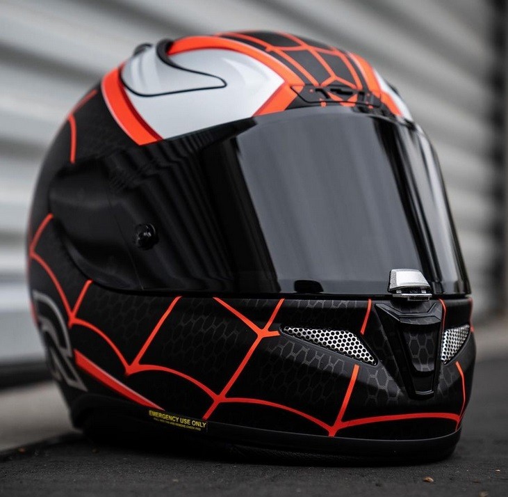 Casco Hjc Rpha 11 SPIDERMAN MILES MORALES MARVEL fiber Helmet casque