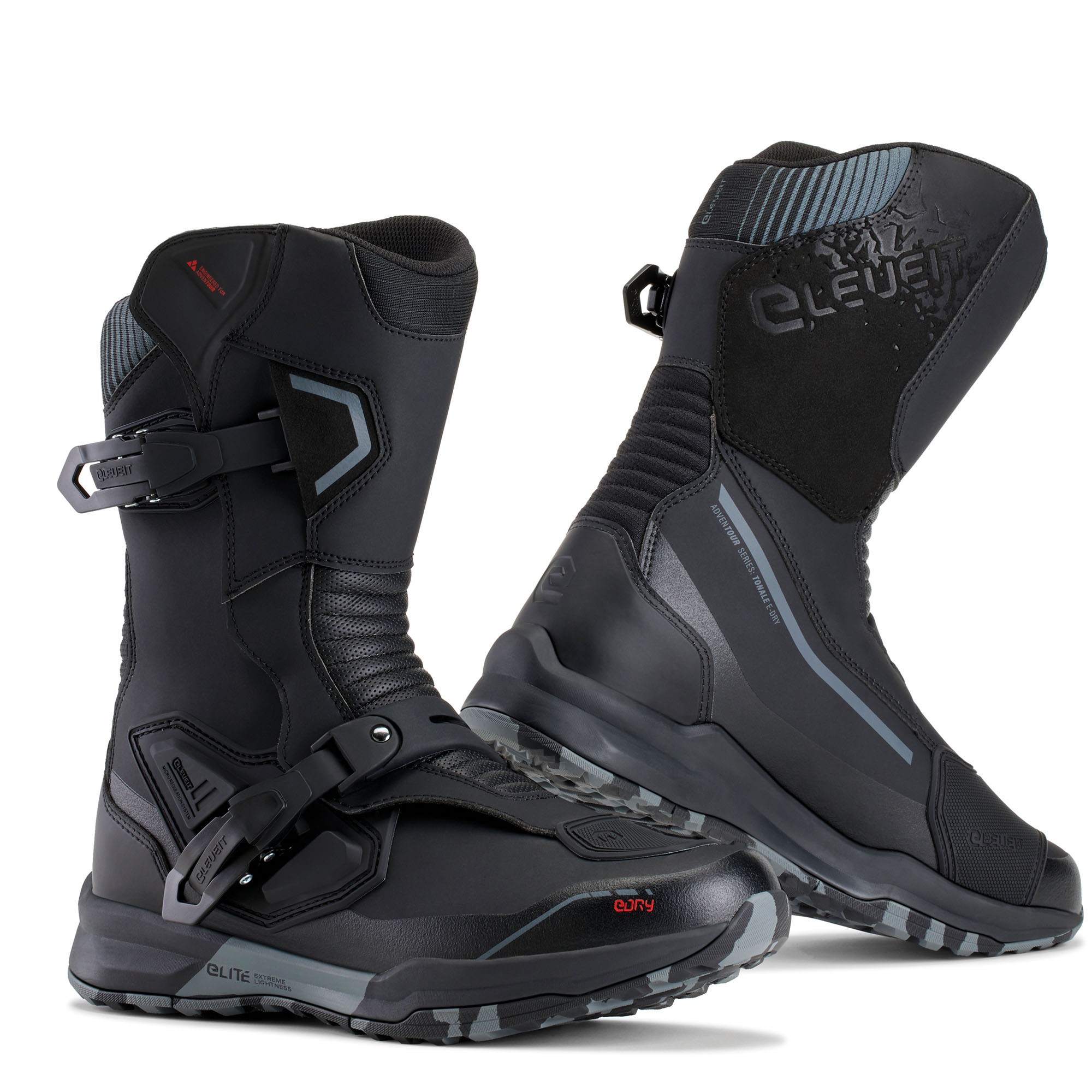 Stivali moto Eleveit Tonale WP nero impermeabili moto touring adventure boots