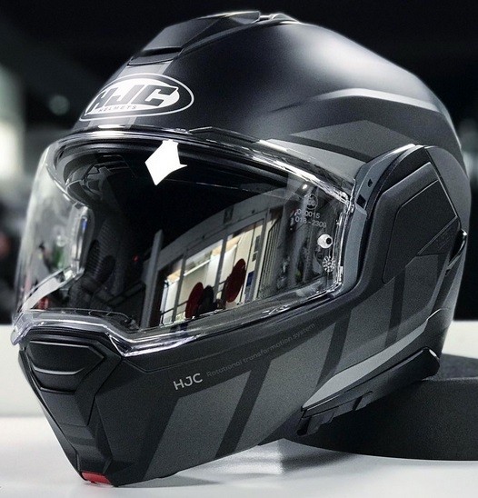 Casco Hjc I100 BEIS NERO GRIGIO BLACK GREY MC5SF flip back reverse helmet casque