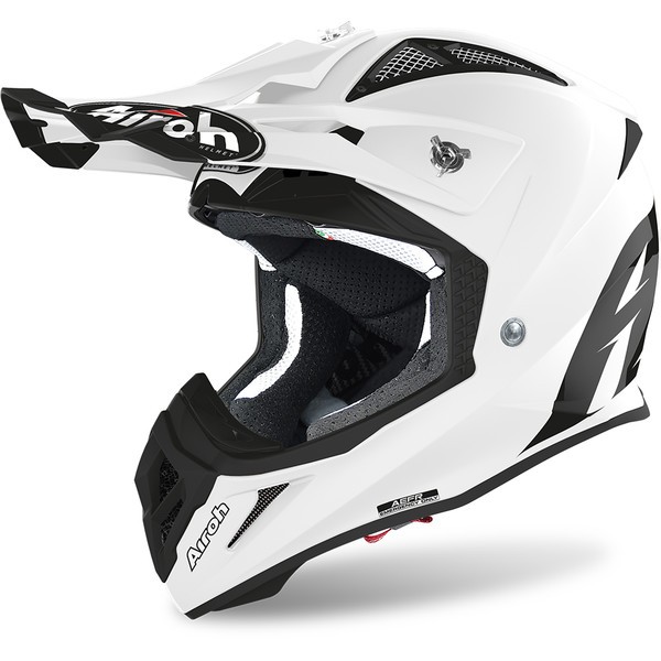 Casco moto cross Airoh Aviator Ace Bianco white off road enduro motard helmet casque