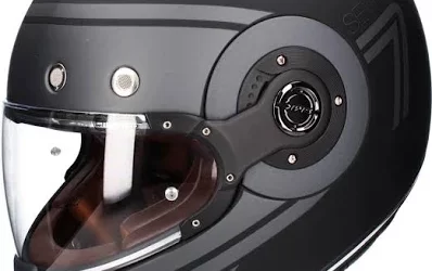 Casco integrale SMK Retro Nero Opaco helmet casque