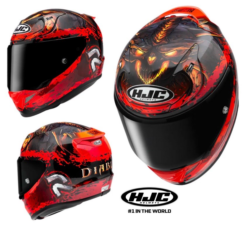 Casco integrale moto Hjc RPHA 12 DIABLO WIZZARD helmet casque