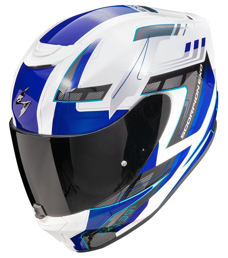Casco integrale Scorpion exo 391 CAPTOR White Blue helmet casque