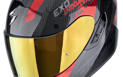 Casco integrale Scorpion exo 1400 EVO 2 Carbon PLATTED RED helmet casque
