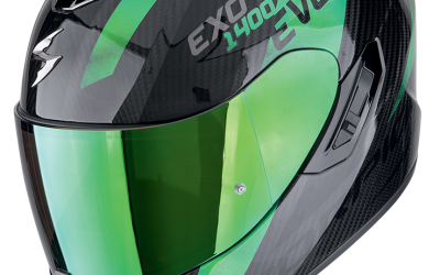Casco integrale Scorpion exo 1400 EVO 2 Carbon PLATTED GREEN helmet casque