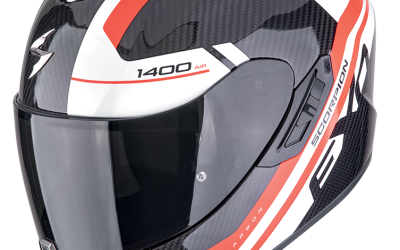 Casco integrale Scorpion exo 1400 EVO 2 Carbon ENKO BLACK RED helmet casque