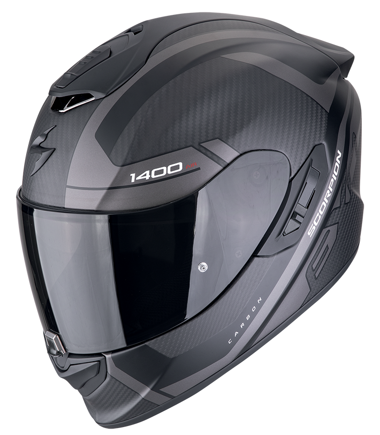 Casco integrale Scorpion exo 1400 EVO 2 Carbon ENKO BLACK SILVER helmet casque