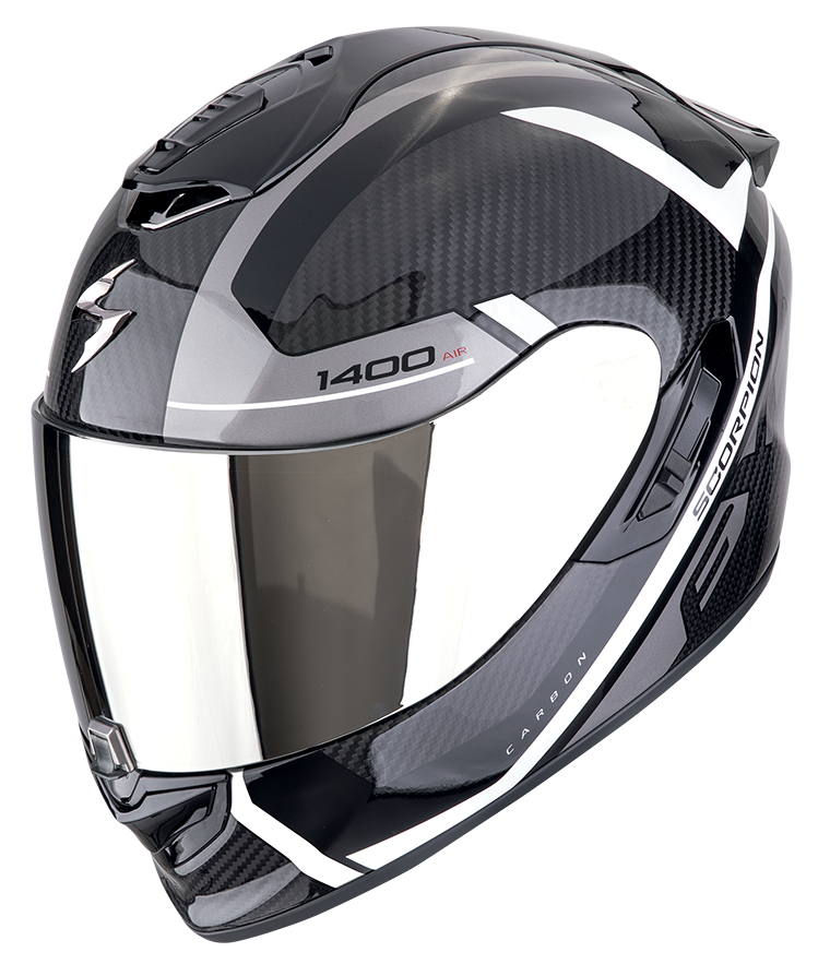Casco integrale Scorpion exo 1400 EVO 2 Carbon ENKO SILVER WHITE helmet casque