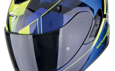 Casco integrale Scorpion exo 1400 EVO 2 INTENSIO BLACK BLU helmet casque