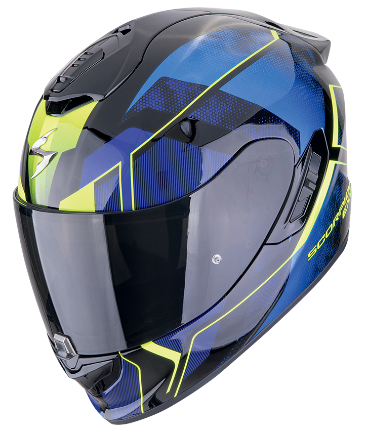Casco integrale Scorpion exo 1400 EVO 2 INTENSIO BLACK BLU helmet casque