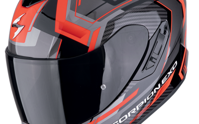 Casco integrale Scorpion exo 1400 EVO 2 LINART BLACK RED helmet casque