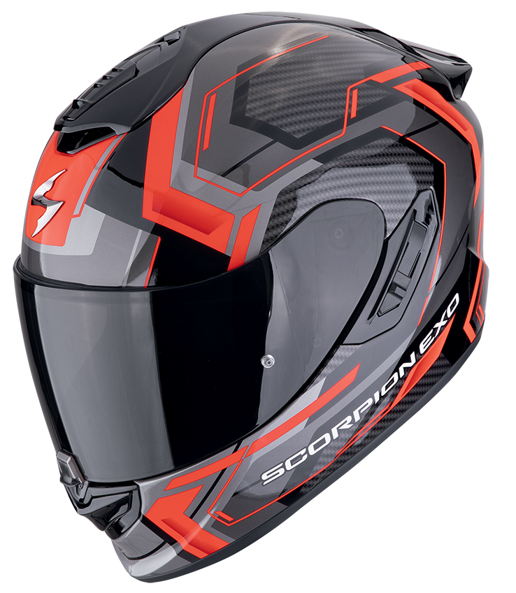 Casco integrale Scorpion exo 1400 EVO 2 LINART BLACK RED helmet casque