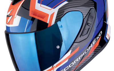 Casco integrale Scorpion exo 1400 EVO 2 LINART BLUE RED helmet casque