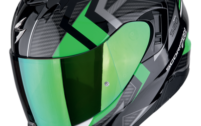 Casco integrale Scorpion exo 520 evo SENSUS BLACK GREEN helmet casque