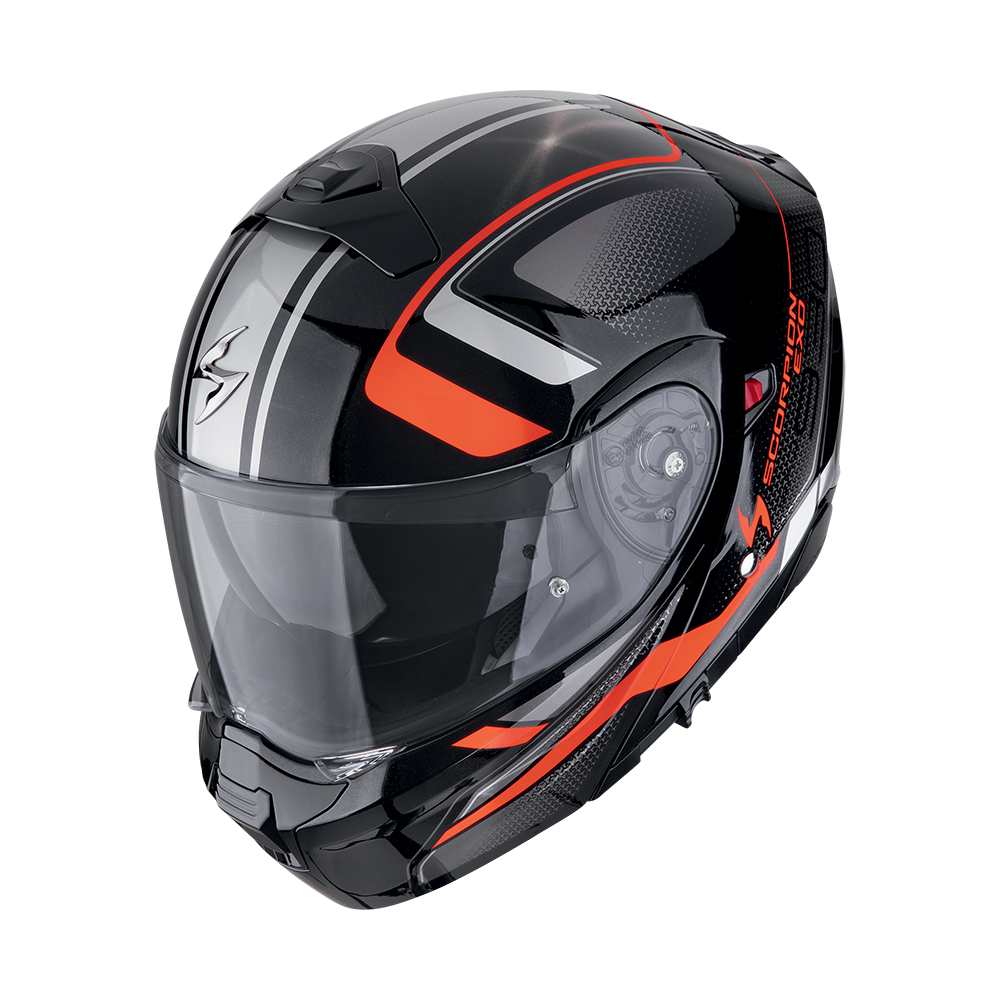 Casco modulare Scorpion EXO 930 EVO ARDENS BLACK RED helmet casque