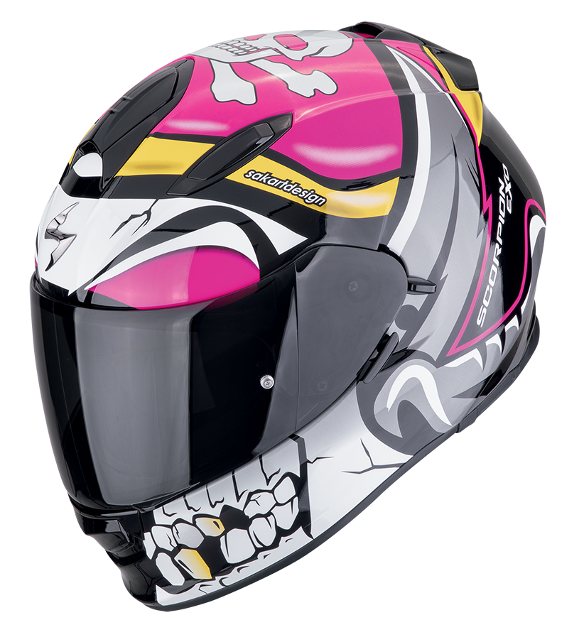 Casco integrale Scorpion exo 491 PIRATE Pink helmet casque