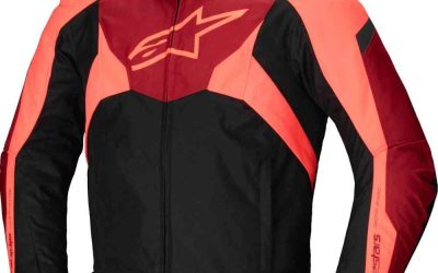 Giacca Moto Alpinestars T Jaws V4 WP WaterProof Black Red Fluo jacket