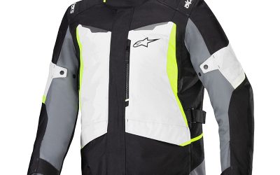Giacca Moto Alpinestars ST-1 WP WaterProof White Yellow Fluo jacket
