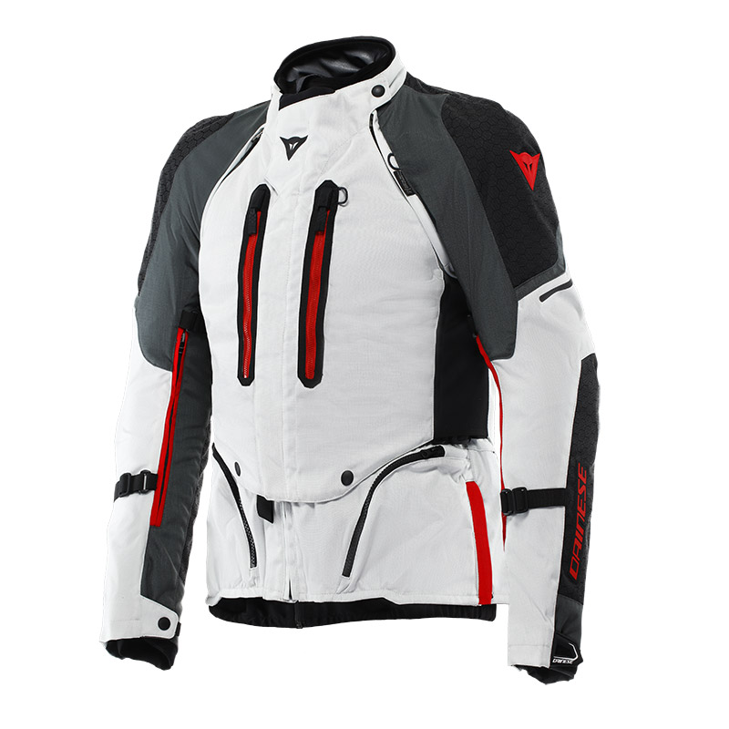 Giacca Moto Dainese Super Adventure Absoluteshell glacier grey iron gate red jacket