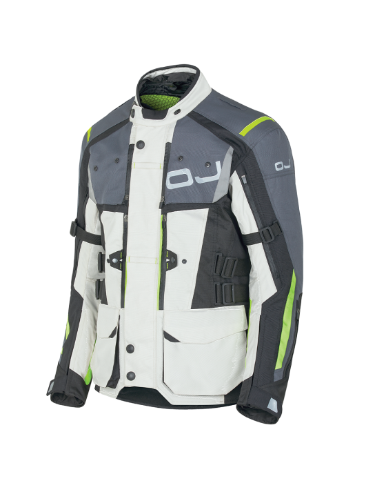 Giacca Oj Escaper Ice Gray Black Yellow jacket winter moto