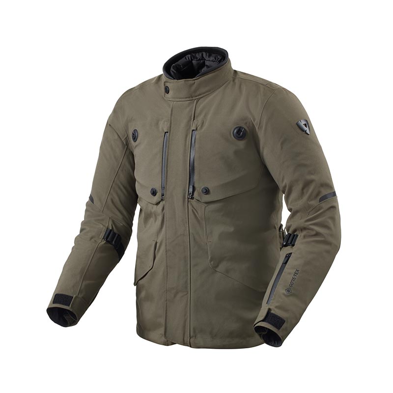 Giacca Moto Laminata Revit Trench 2 GoreTex Olive Green