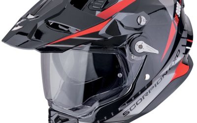 Casco adventure Scorpion ADF-9000 FEAT BLACK RED helmet