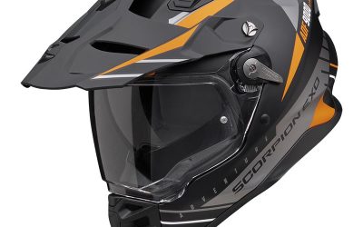 Casco adventure Scorpion ADF-9000 FEAT BLACK ORANGE helmet casque