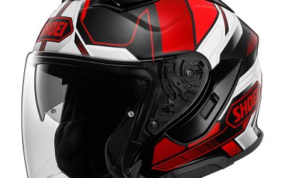 Casco Shoei J-Cruise 3 Whizzy TC1 Bianco Rosso Nero helmet