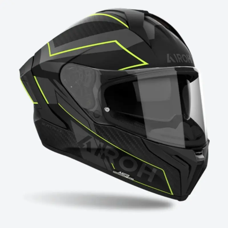 Casco Moto Integrale Airoh MATRYX Sentinel Yellow Matt helmet casque