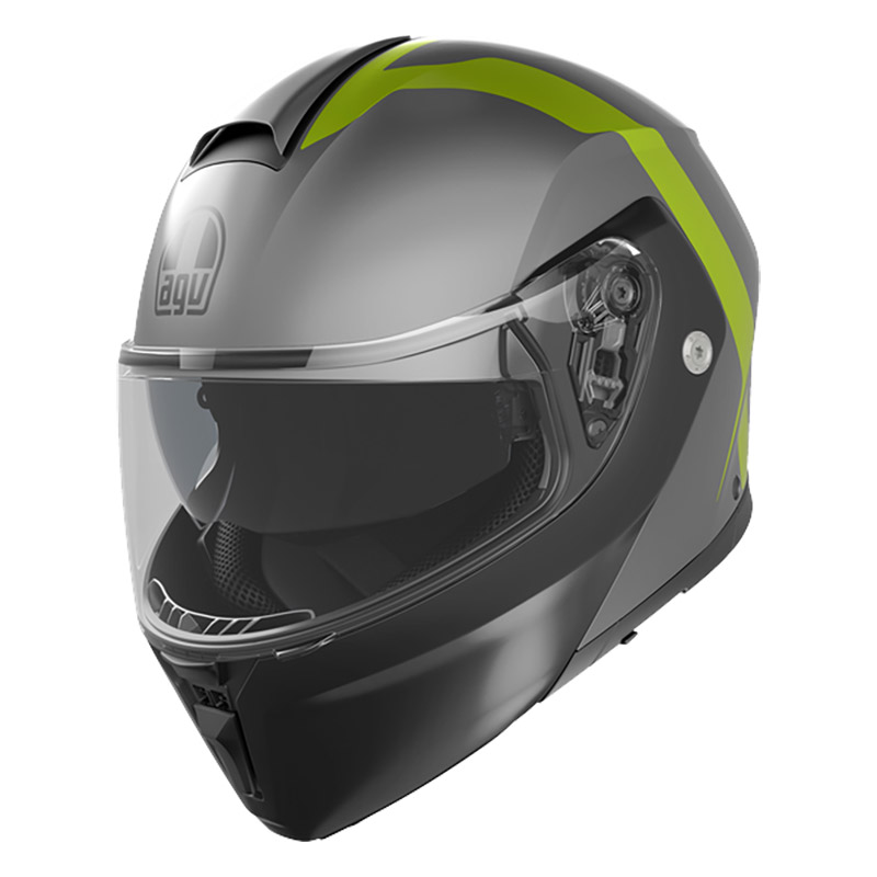 Casco modulare Agv Streetmodular Resia Grey Yellow helmet