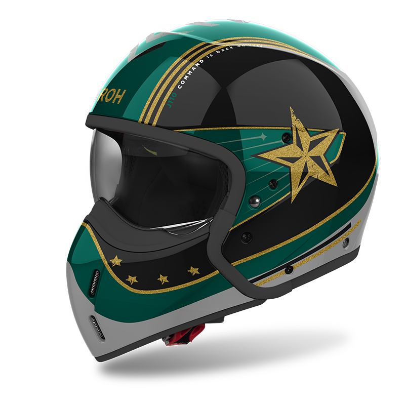 Casco modulare Airoh J110 Command Mint Green Gloss helmet