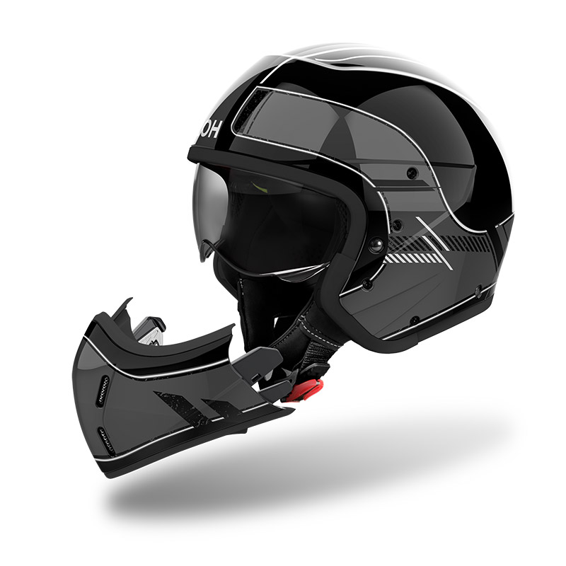Casco modulare Airoh J110 RASTER Dark Grey Gloss helmet