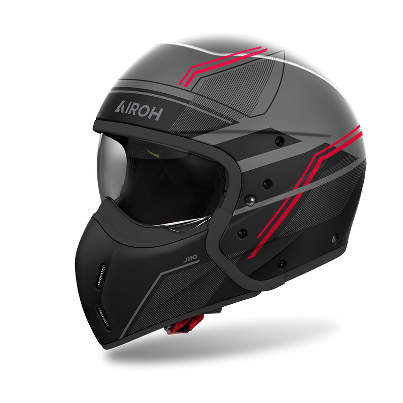 Casco modulare Airoh J110 SLIM Red Matt helmet