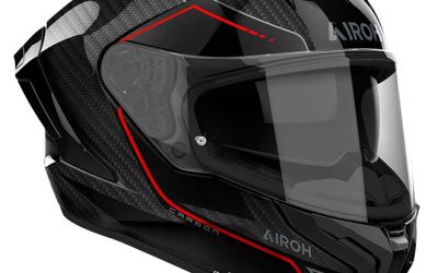 Casco Moto Integrale Airoh MATRYX Carbon Stylish Red Gloss